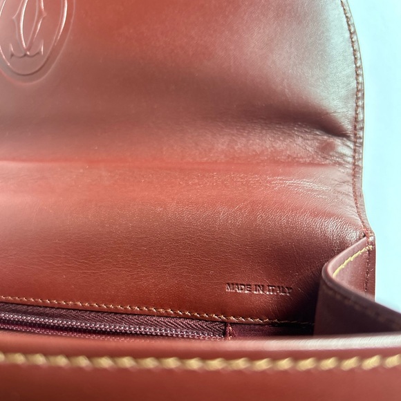 Cartier Vintage Bordeaux Top Handle Bag Les Must De Cartier - Picture 8 of 16